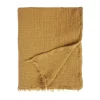 Plaid gaze de coton OCRA coloris ocre - 4MURS