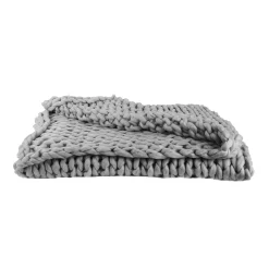 Plaid grosse maille VILMA coloris gris - 4MURS