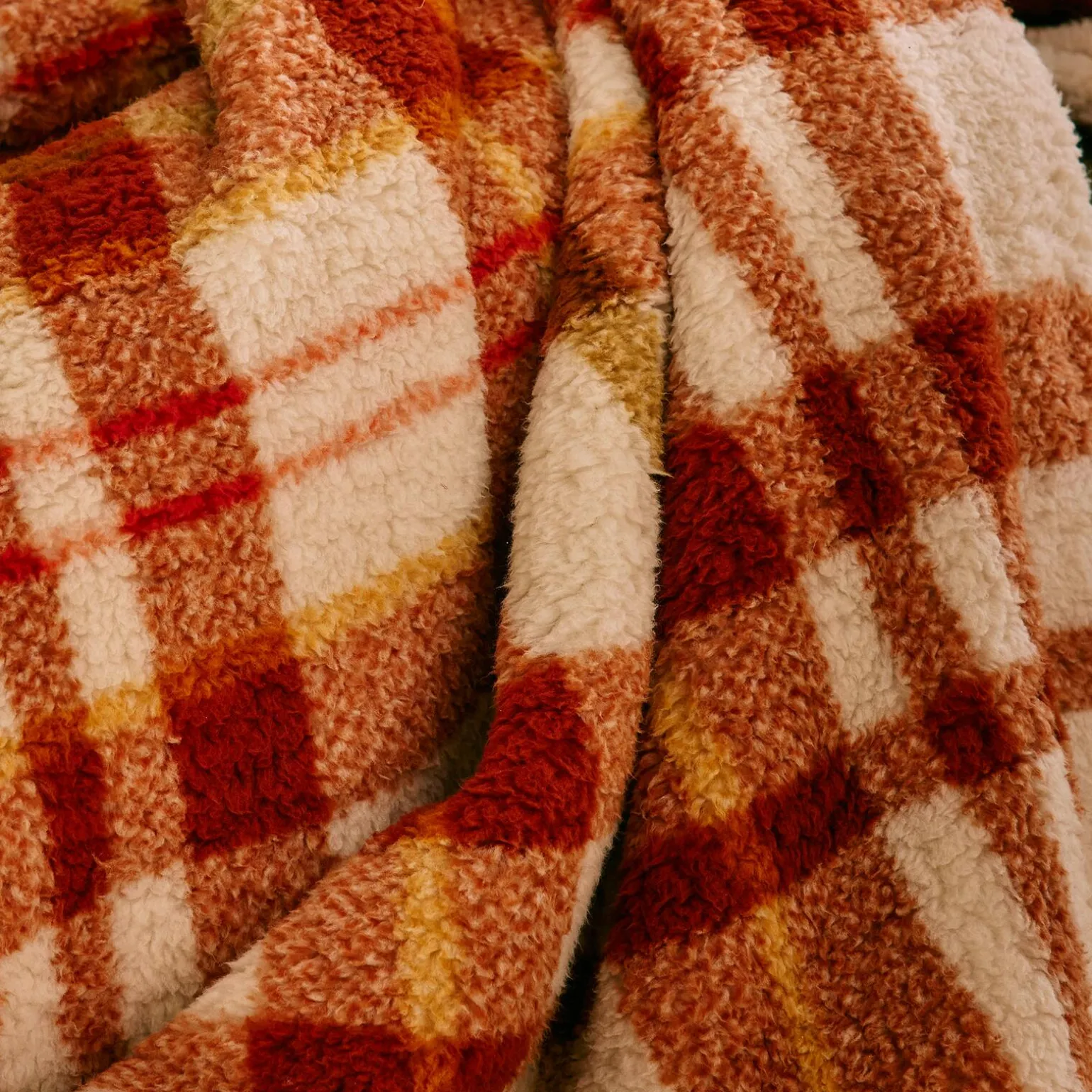 Plaid HAZEL coloris Orange tanné - 4MURS