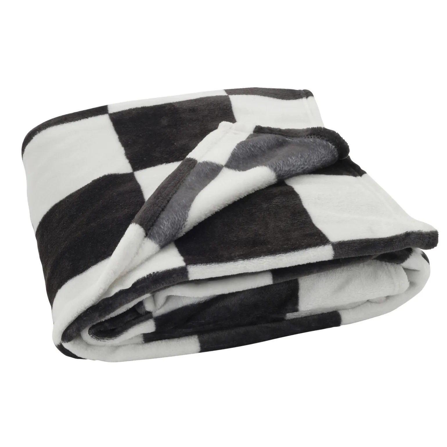 Plaid polaire LANI coloris noir/blanc - 4MURS
