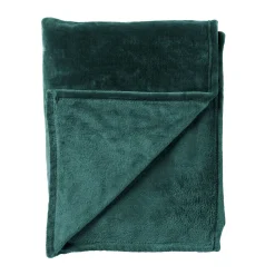 Plaid polaire TILLIE coloris vert émeraude - 4MURS