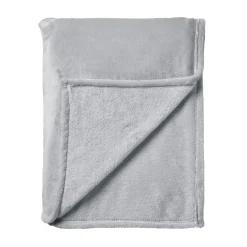 Plaid polaire TILLIE coloris gris perle - 4MURS