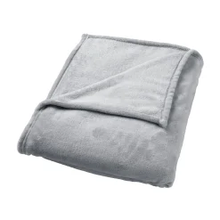 Plaid polaire TILLIE coloris gris perle - 4MURS