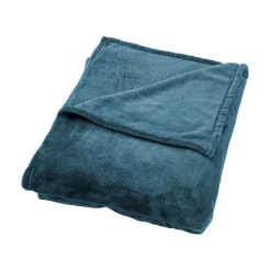 Plaid polaire TILLIE coloris bleu nuit - 4MURS