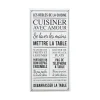 Plaque métal CUISINE AVEC AMOUR coloris blanc - 4MURS