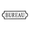 Plaque métal ROOM SIGNS coloris noir - 4MURS