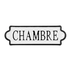 Plaque métal ROOM SIGNS coloris noir - 4MURS