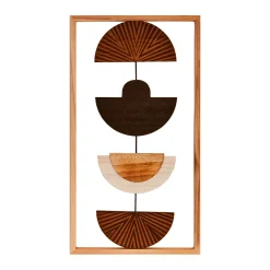 Plaque murale en bois MATAHARA coloris brun - 4MURS