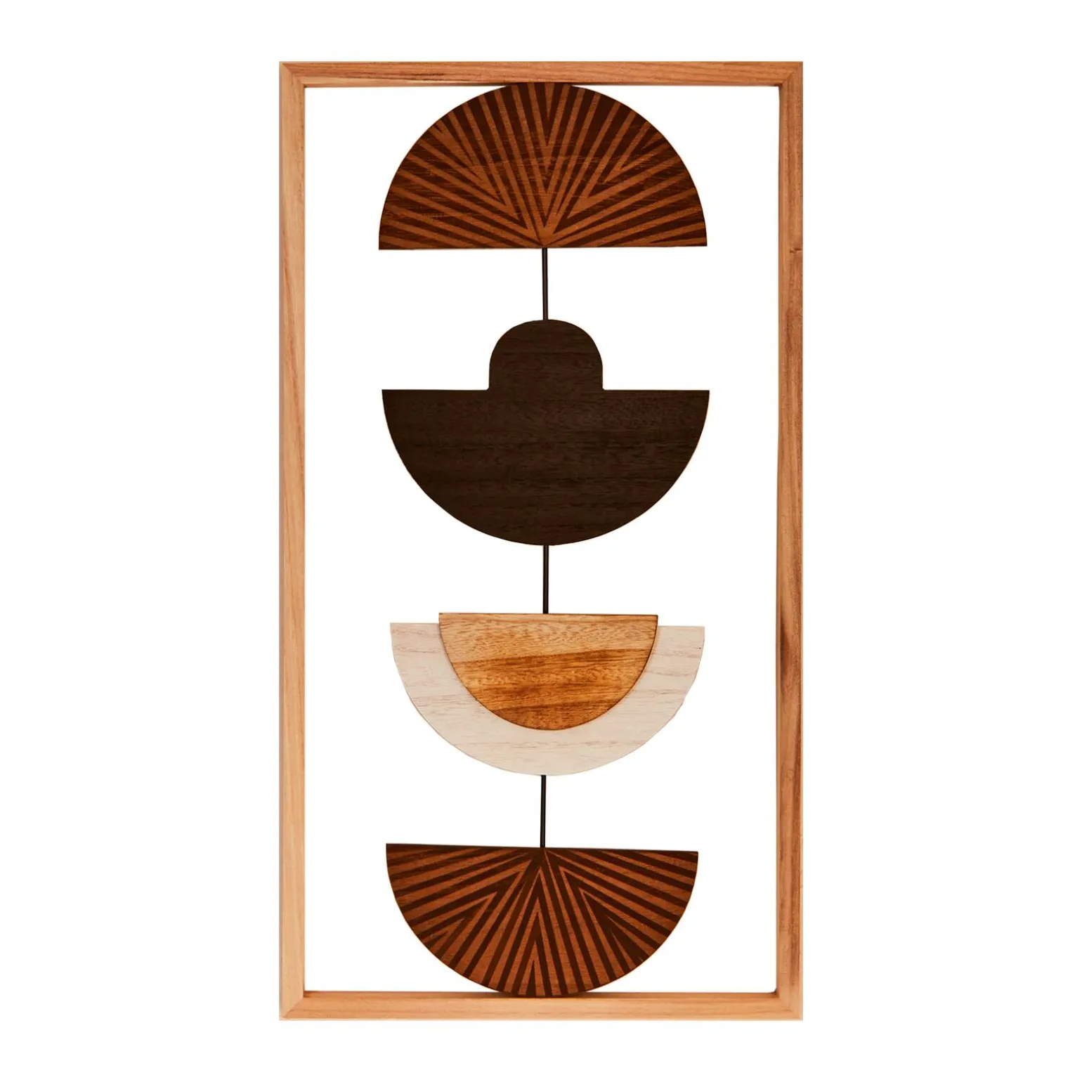 Plaque murale en bois MATAHARA coloris brun - 4MURS