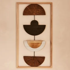 Plaque murale en bois MATAHARA coloris brun - 4MURS