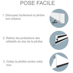Plinthe déco CARREAUX DE CIMENT coloris gris - 4MURS