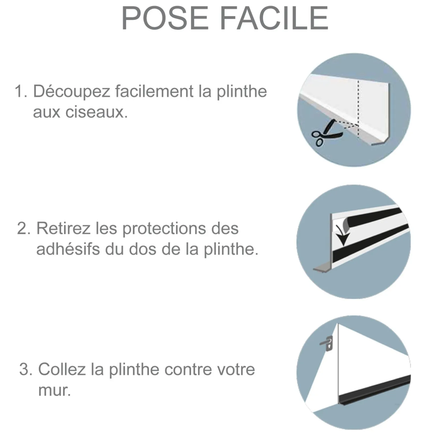 Plinthe déco RISING STARS coloris blanc - 4MURS