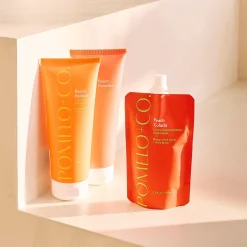 POMELO Soin cheveux APRÈS - SHAMPOING PEACH PARADISE Noix de coco et Pêche