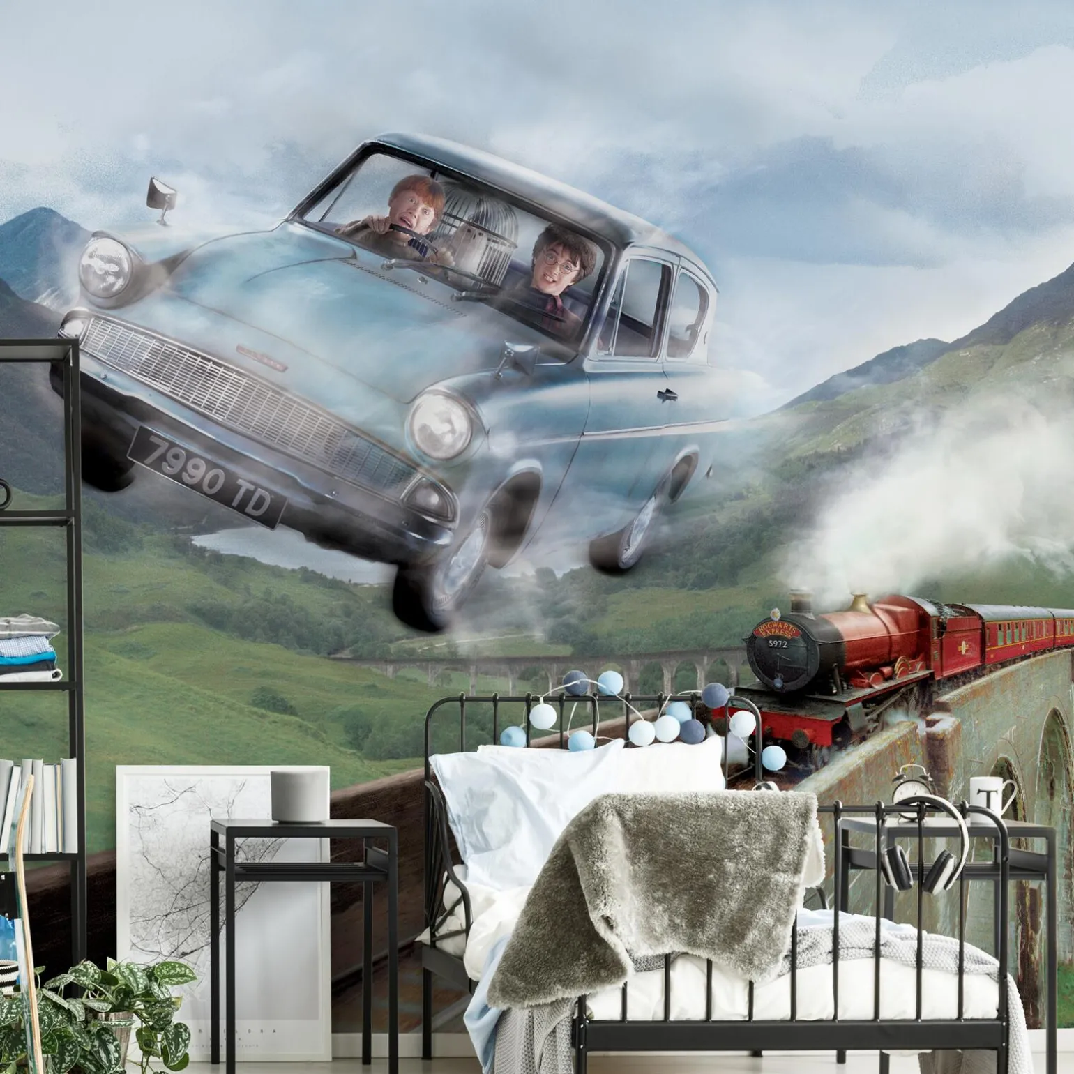 Poster extra large HARRY POTTER EN ROUTE POUR POUDLARD 300 x 280 cm