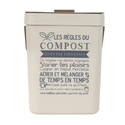 Poubelle MON COMPOST coloris beige - 4MURS