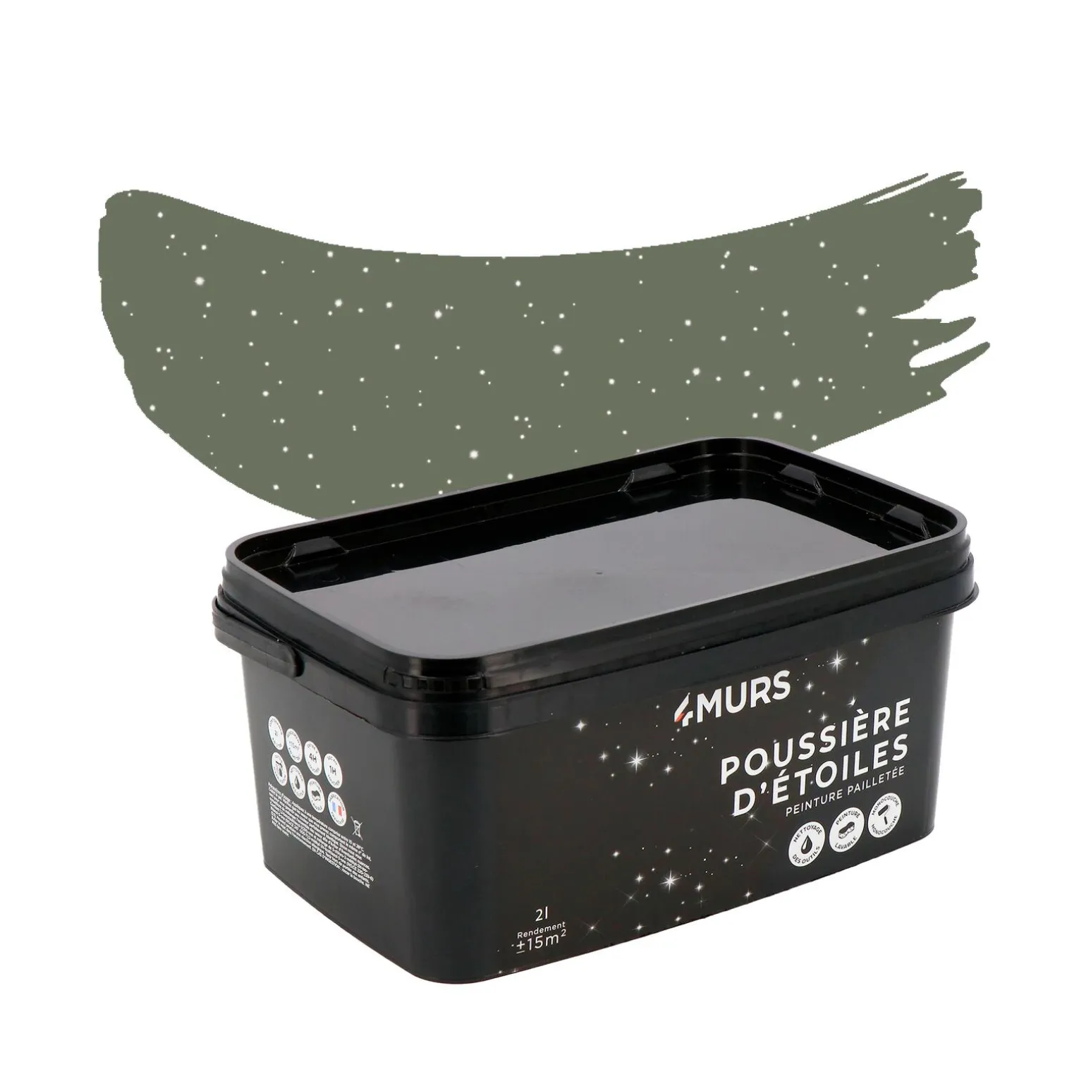Poussière d'étoiles Peinture Peinture vert Nunki 2 L - 4MURS