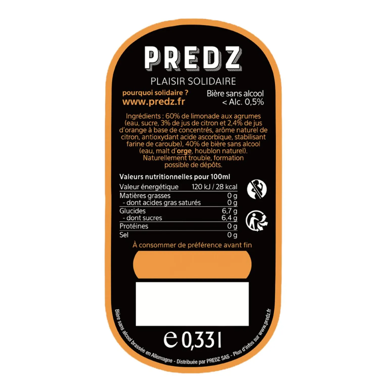 PREDZ Bière sans alcool SPRITZ - 4MURS