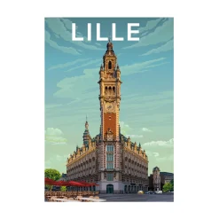 PRINTYMANIA Affiche LILLE 30 x 40 cm - 4MURS