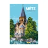 PRINTYMANIA Affiche METZ LE TEMPLE NEUF 30 x 40 cm - 4MURS