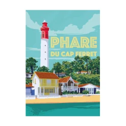 PRINTYMANIA Affiche PHARE DU CAP FERRET 30 x 40 cm - 4MURS