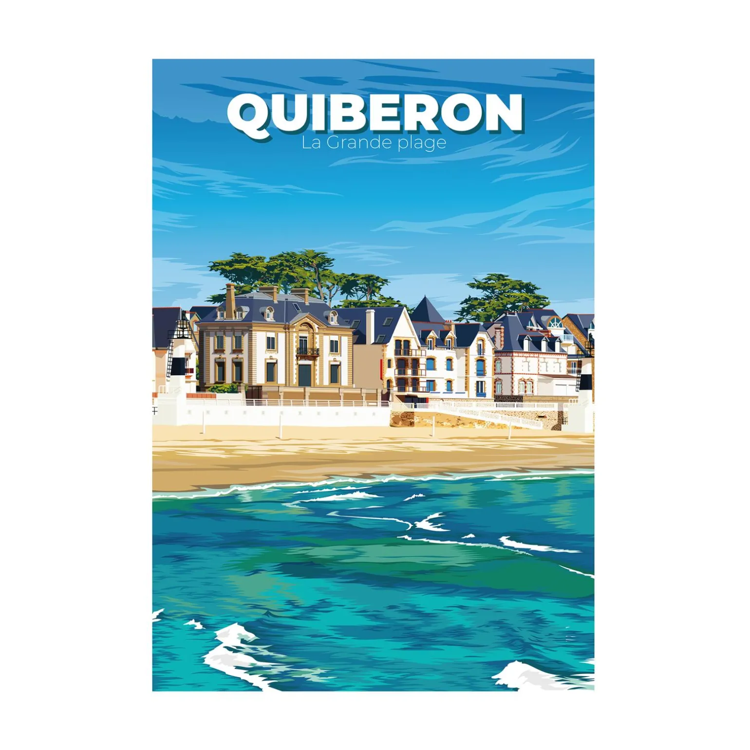 PRINTYMANIA Affiche QUIBERON 30 x 40 cm - 4MURS