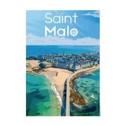 PRINTYMANIA Affiche SAINT-MALO 30 x 40 cm - 4MURS