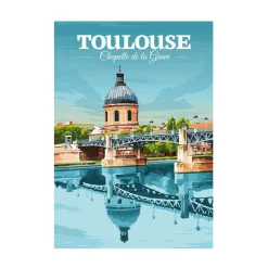 PRINTYMANIA Affiche TOULOUSE 30 x 40 cm - 4MURS