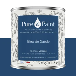 Pure and Paint Peinture Peinture Bleu de Suède 0,5 L - 4MURS