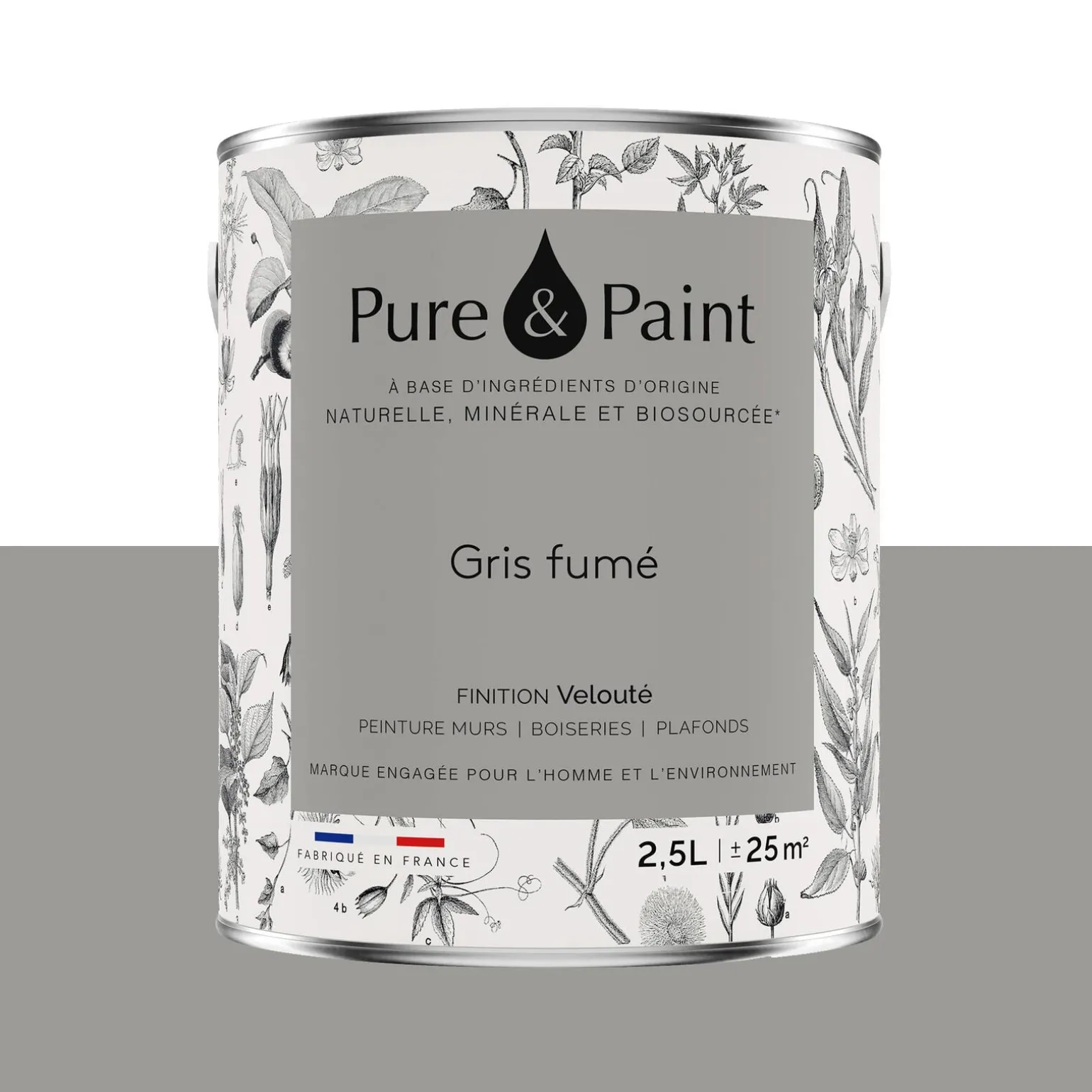 Pure and Paint Peinture Peinture gris fumé - 4MURS
