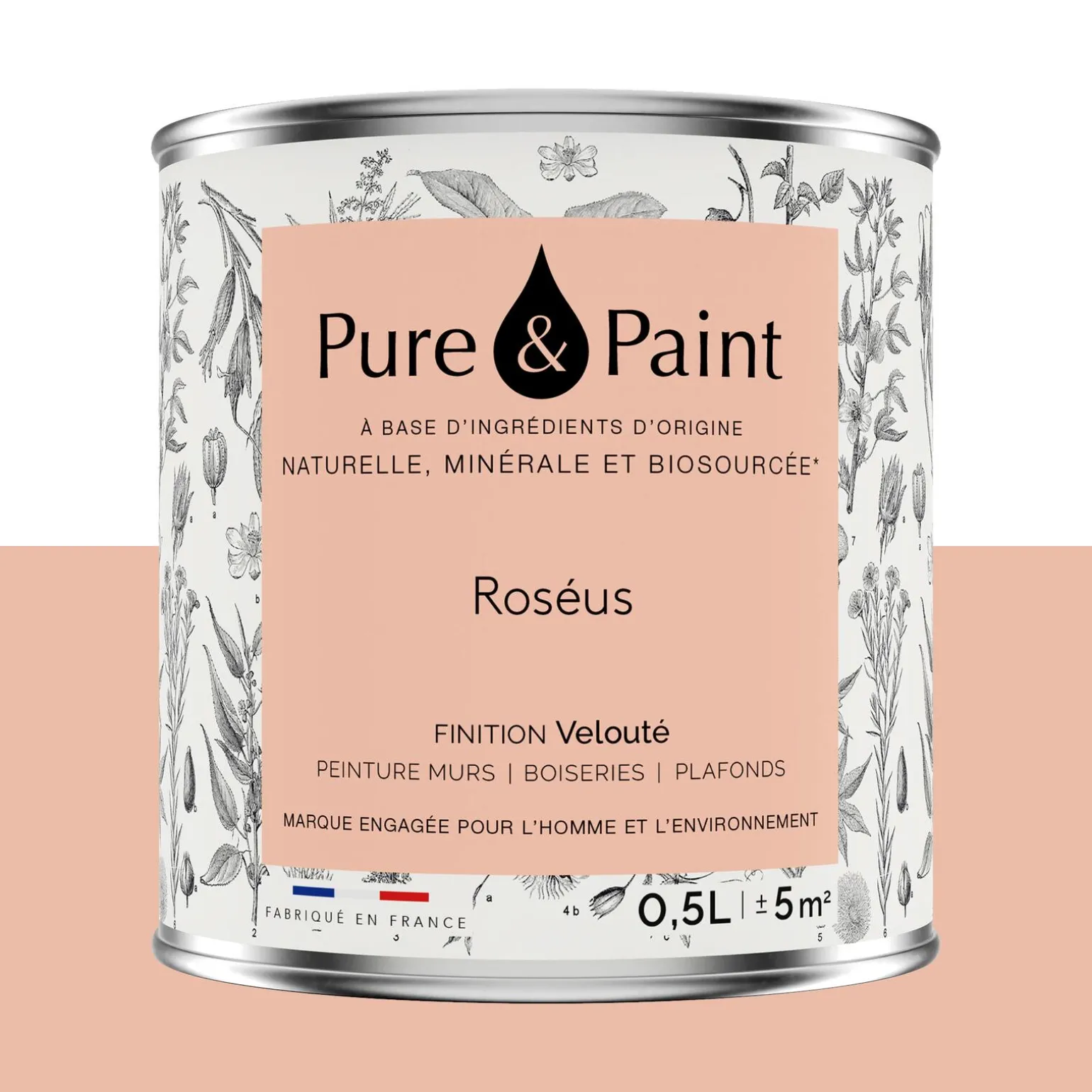 Pure and Paint Peinture Peinture Roseus 0,5 L - 4MURS