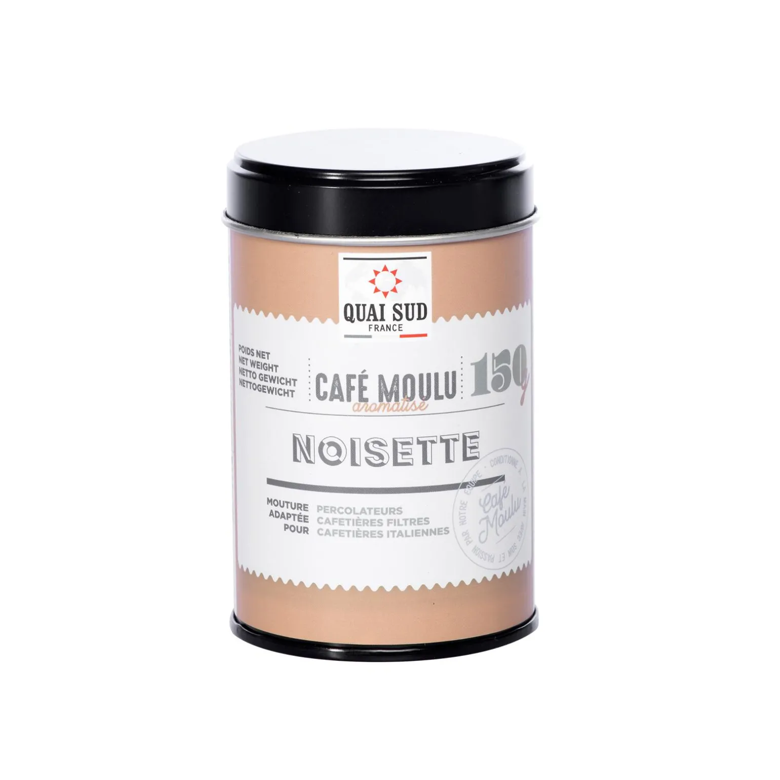 QUAI SUD Café MOULU AROMATISÉ NOISETTE - 4MURS