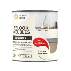 Relook meubles couleurs Peinture RELOOK MEUBLES Peinture blanc bouleau Satiné 0,5 L