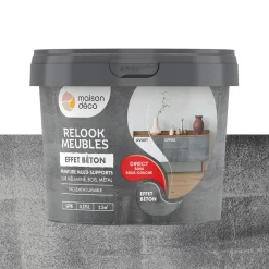 Relook meubles effet bois Peinture Peinture effet béton Satiné 0,38 L