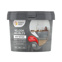 Relook meubles effet bois Peinture Peinture effet béton Satiné 0,38 L