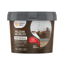 Relook meubles effet bois Peinture Peinture rouille Satiné 0,38 L