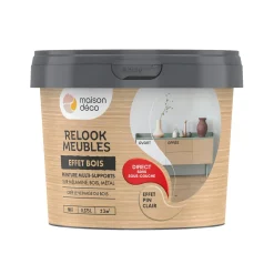 Relook meubles effet bois Peinture Peinture pin clair 0,38 L - 4MURS