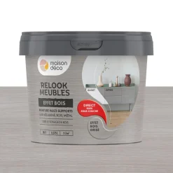Relook meubles effet bois Peinture Peinture bois grisé 0,38 L - 4MURS