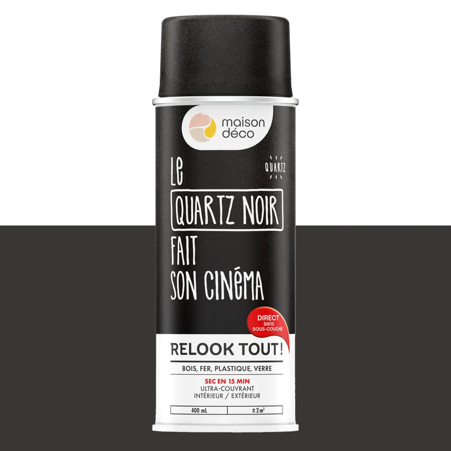 Relook tout aérosol Peinture Bombe de peinture quartz noir Satiné 0,4 L