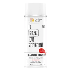 Relook tout aérosol Peinture Bombe de peinture blanc Satiné 0,4 L