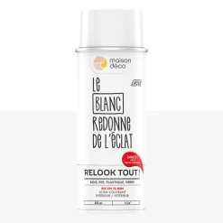 Relook tout aérosol Peinture Bombe de peinture blanc Brillant 0,4 L