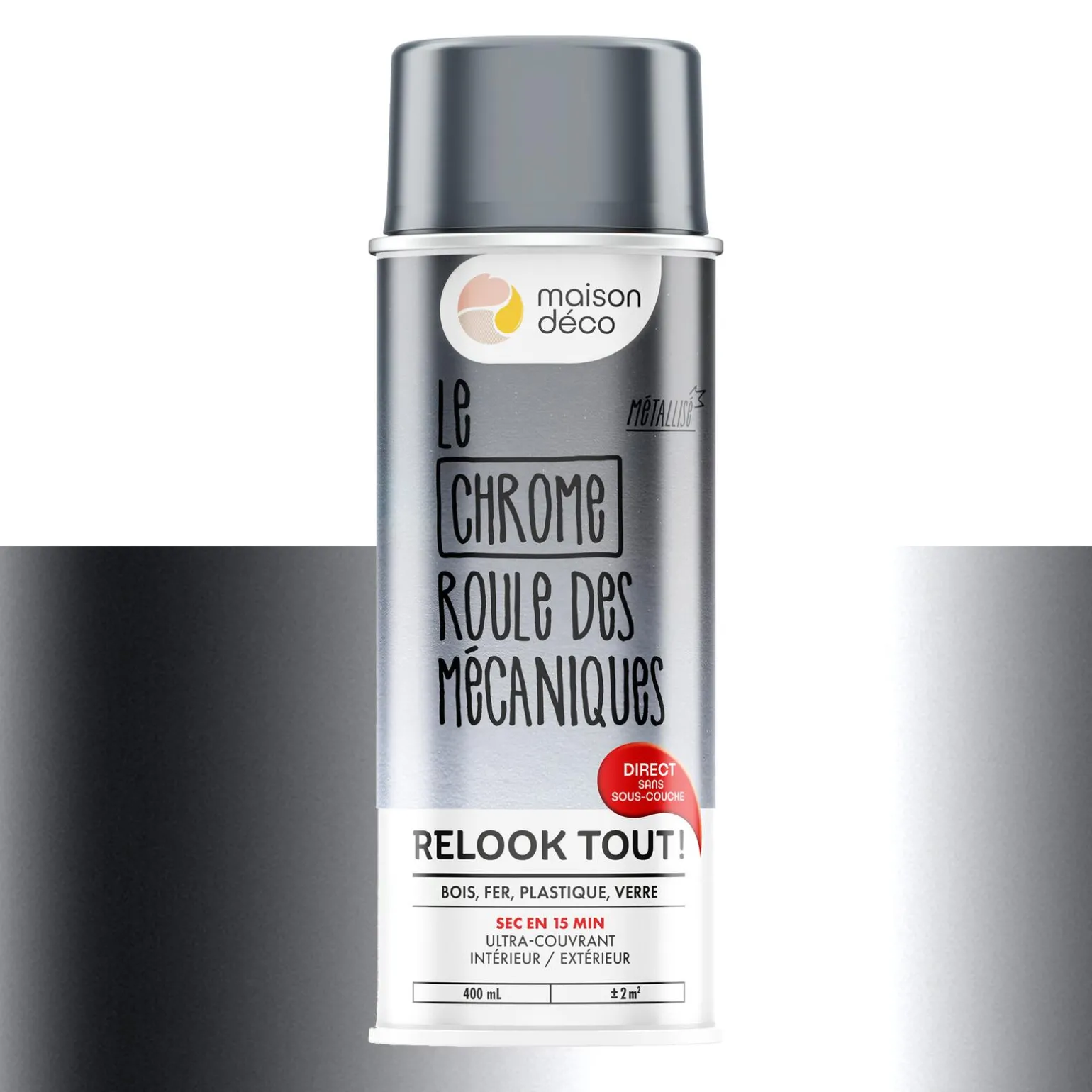 Relook tout aérosol Peinture Bombe de peinture chrome Brillant 0,4 L