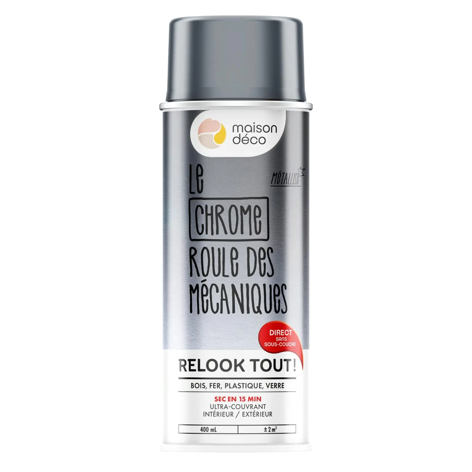 Relook tout aérosol Peinture Bombe de peinture chrome Brillant 0,4 L