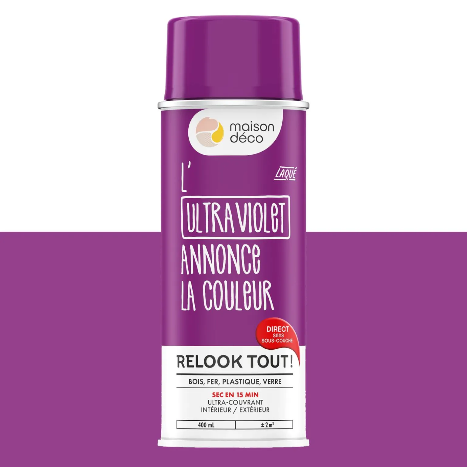 Relook tout aérosol Peinture Bombe de peinture ultra violet Brillant 0,4 L
