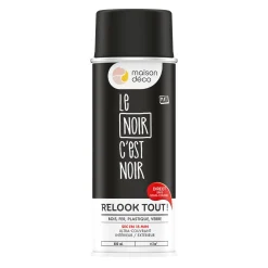 Relook tout aérosol Peinture Bombe de peinture noir 0,4 L - 4MURS