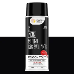 Relook tout aérosol Peinture Peinture noir Brillant 0,4 L - 4MURS