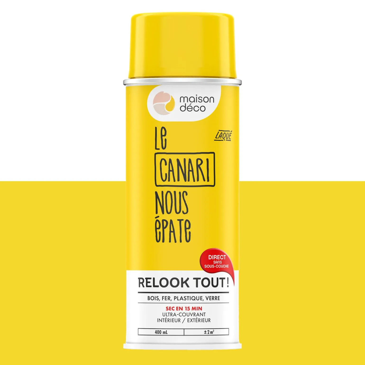 Relook tout aérosol Peinture Bombe de peinture canari Brillant 0,4 L