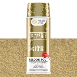 Relook tout aérosol Peinture Bombe de peinture or martelé Brillant 0,4 L