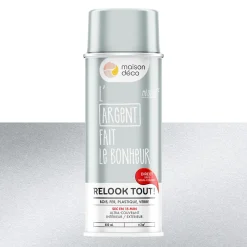 Relook tout aérosol Peinture Bombe de peinture argent Brillant 0,4 L