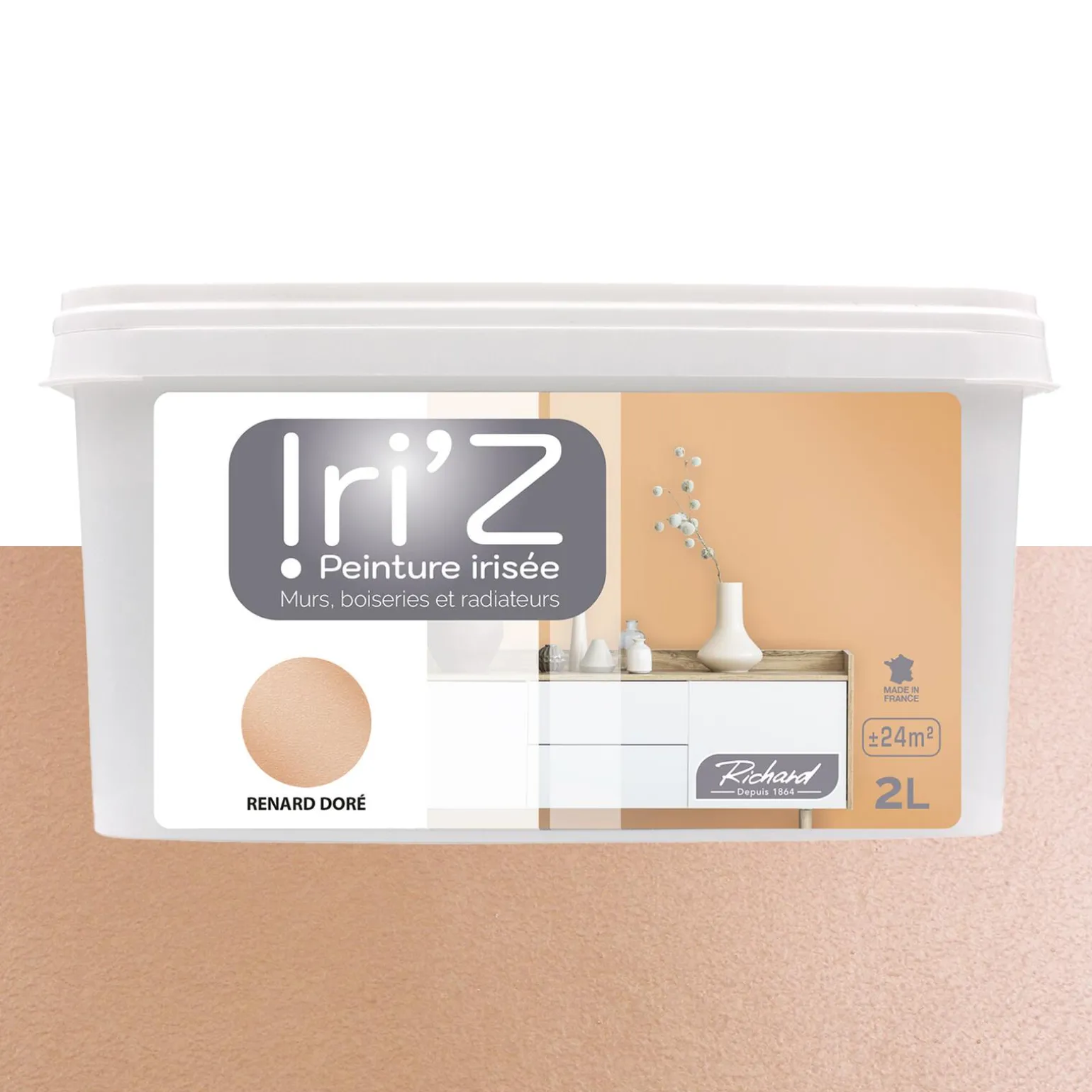 Richard Peinture IRIZ Peinture renard doré Brillant 2 L - 4MURS