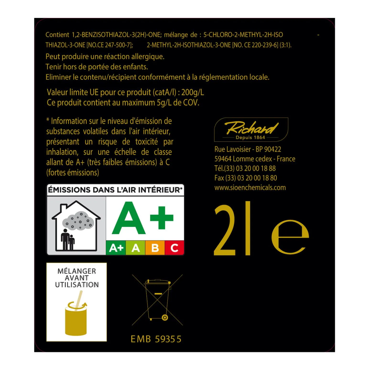 Richard Peinture METAL Peinture argent précieux Satiné 2 L - 4MURS